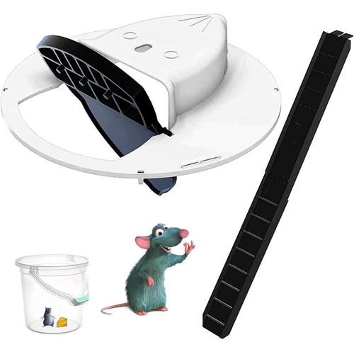 Balance Mouse Rat Trap Pour Une Utilisation Intérieure Et Extérieure, Piège À Souris Et À Rat À Couvercle Coulissant - Blanc