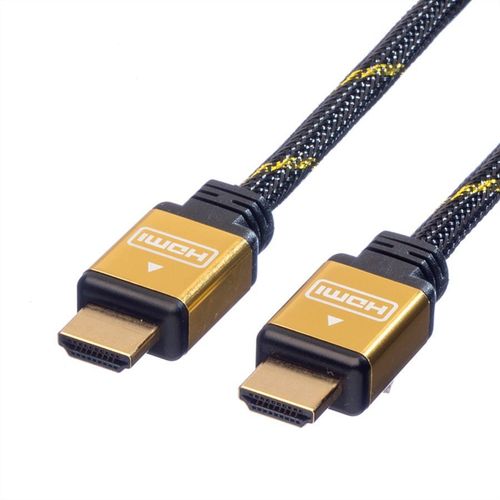 Roline 11.04.5500 Câble Hdmi 1,5 M Hdmi Type A (standard) Noir, Or
