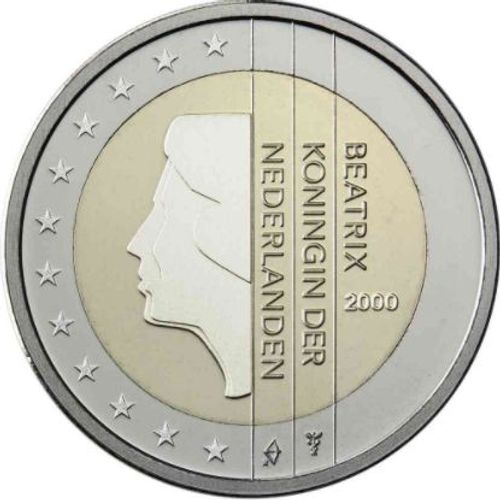 Pièce De 2 Euros : Pièce Commune, Pays-Bas 2000