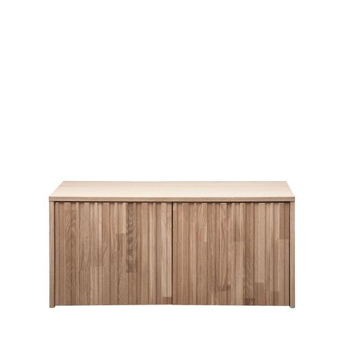 Made By Woood - New Gravure - Banc D'entrée Avec Rangement En Bois L88cm - Marron