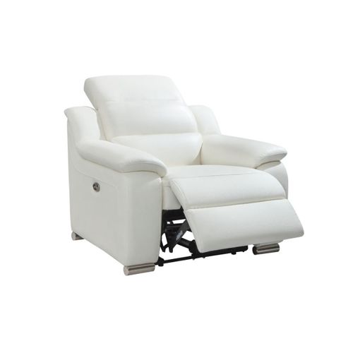 Fauteuil Relax Électrique En Cuir Arena Iii - Ivoire