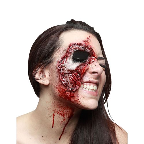 Fausse Blessure Peau Du Visage Arrachée Adulte Halloween