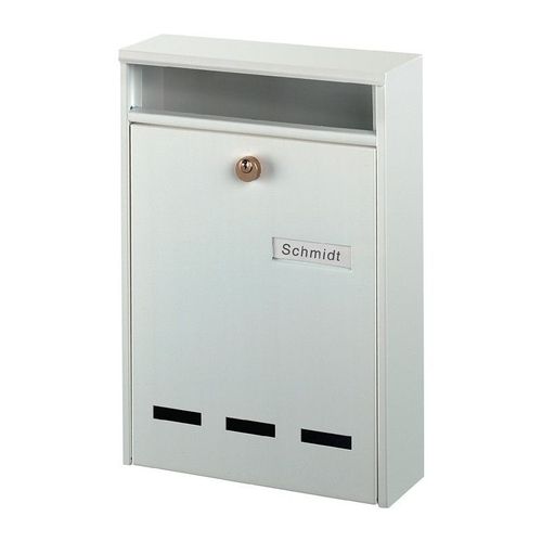 Boite aux lettres Wismar 771 W H.315mm B.215mm T.75mm Acier blanc DIN B5