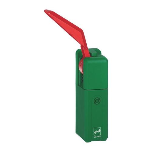 EXIT alarm 7411-10 préparé pour demi-cylindre mm peint en vert, basé sur ASSA ABLOY