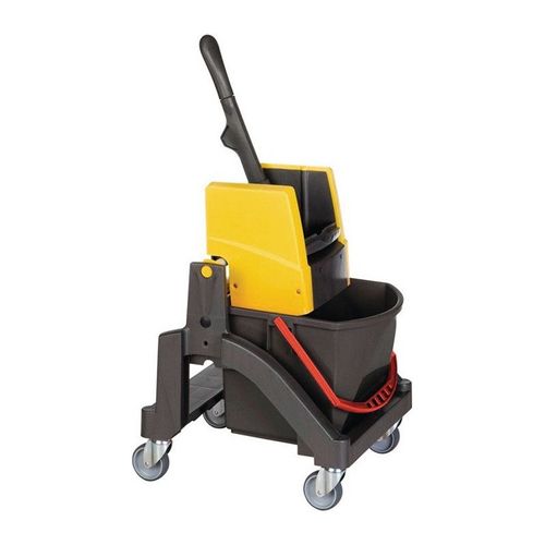 Chariot de nettoyage seaux de 1 x 17 l et presse plastique VERMOP