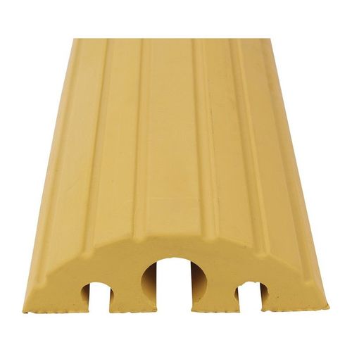 Protège câbles et tuyaux L1200xl210xH65 mm caoutchouc plein jaune