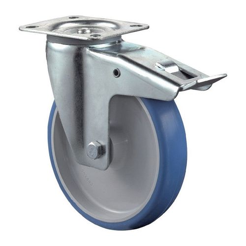 Rouleau de renvoi D. de la roue 150 mm cap. charge 200 kg avec blocage total pol