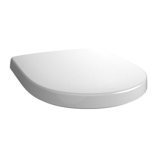 Abattants de toilette, charnières en acier inoxydable, En Duroplast Blanc