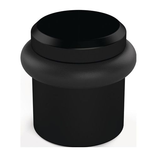 Butoir de porte au sol 4735 Ø 39 mm, hauteur 36 mm, aluminium anodisé noir, fixation par cheville HERMETA