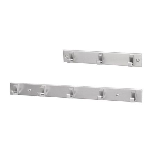Rail 3 crochets Hauteur 35 mm Longueur 210 mm Aluminium, anodis? argent?, saillie 33,5 mm HERMETA