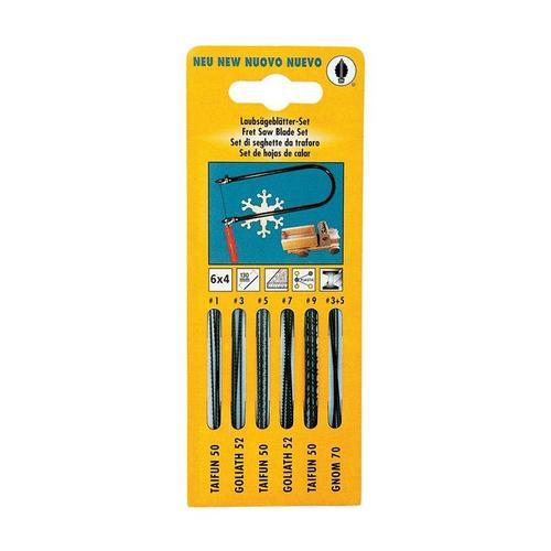 Assortiment lames de scie à chantourner 24 pcs. adapté à montures de scie à main pour bois/métal HAUNSTETTER