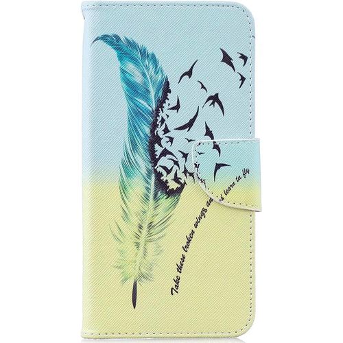 Pour Iphone 13 Pro (Pas Pour Iphone 13) Coque, Etui Housse Flip Case Coque En Cuir Motif Coloré Dessin Avec Porte Carte Magnétique Rabat Clapet Cover Étui Coque Pour Iphone 13 Pro,Bleu Jaune