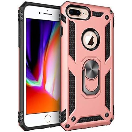 Coque Pour Iphone 6 Plus/7 Plus/8 Plus, Avec Anneau Support, Coque Etui Housse Iphone 6/7 / 8 Plus Antichoc Militaire [Tough Armor] Heavy Duty Shock Proof Protective Housse,