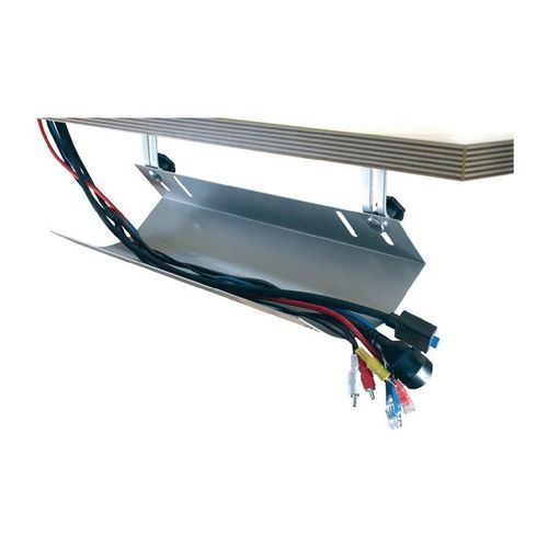 Goulotte de câblage l.1160xP185xH100 mm argent adapté à bureau
