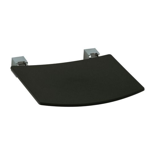 Siège rabattable siège PLAN 360 mm chromé / noir-gris RAL 7021 KEUCO