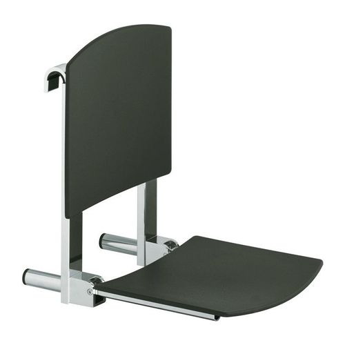 Siège rabattable siège PLAN CARE 360 mm chromé / noir-gris KEUCO