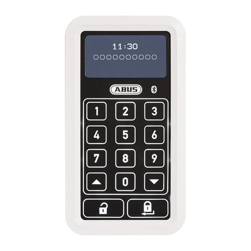 Clavier CFT3100 W surface tactile blanc ABUS contrôle commande de la serrure de porte Bluetooth HomeTec Pro