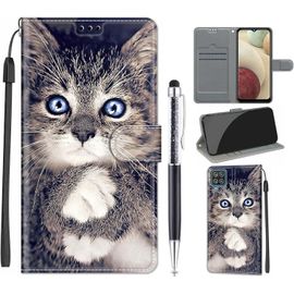Pour Samsung Galaxy A12 Coque, Etui Housse Flip Case Avec Motif Coloré Porte Carte Magnétique À Rabat Coque En Cuir Portefeuille 360 Degrés Antichoc Étui Coque Pour Samsung Galaxy A12,Design 5