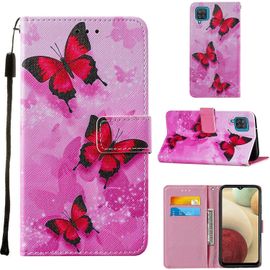 Pour Samsung Galaxy A12 Coque, Housse Case Portefeuille Coque Avec Motif Coloré Cuir Porte Carte Magnétique À Rabat Support Dragonne Flip Cover Antichoc Etui Pour Samsung Galaxy A12,Design 6