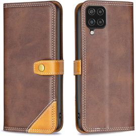 Pour Samsung Galaxy A12 / M12 Coque, Étui Housse Portefeuille Flip Case Cuir Coque Rabat Clapet Avec Porte Carte Support Antichoc Élégante Etui Coque Pour Samsung Galaxy A12 / M12,Marron
