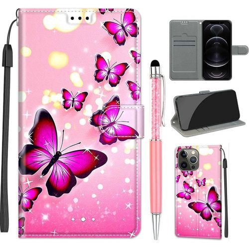 Pour Iphone 13 Pro (Pas Pour Iphone 13) Coque, Etui Housse Flip Case Avec Motif Coloré Porte Carte Magnétique À Rabat Cuir Portefeuille 360 Degrés Antichoc Coque Pour Iphone 13 Pro,Design 1