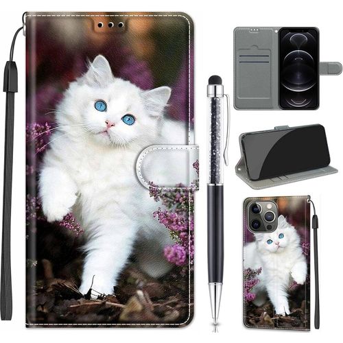 Pour Iphone 13 Pro (Pas Pour Iphone 13) Coque, Etui Housse Flip Case Avec Motif Coloré Porte Carte Magnétique À Rabat Cuir Portefeuille 360 Degrés Antichoc Coque Pour Iphone 13 Pro,Design 4