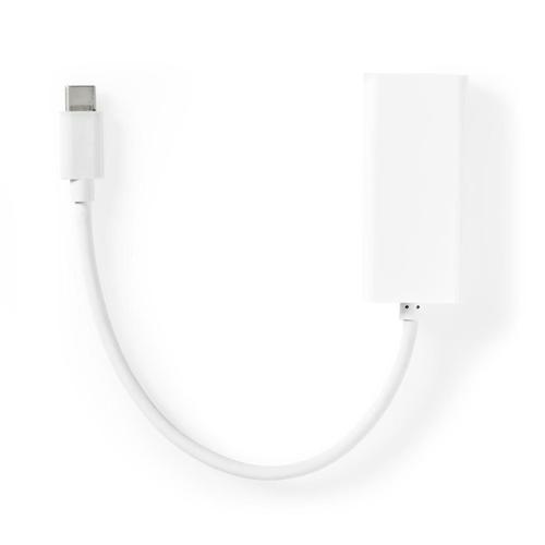 Nedis Câble Adaptateur USB-C? Type-C? Mâle - RJ45 Femelle 1 Gbit 0,2 m Blanc