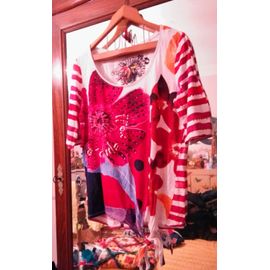 Tee-Shirt Coloré Noeud En Bas 42 Xl Desigual.
