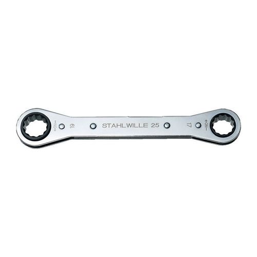 Clé polygonale à cliquet 25 9 x 10 mm 12 pans longueur 139 mm nombre de dents 22