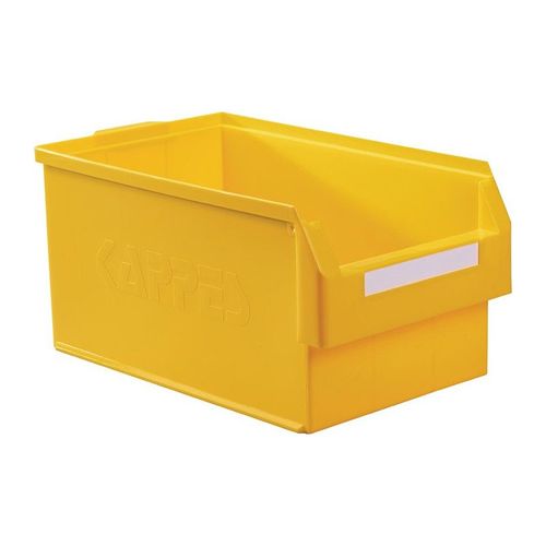 Boîte de rangement à ouverture frontale L500xl300xH250 mm PE jaune KAPPES