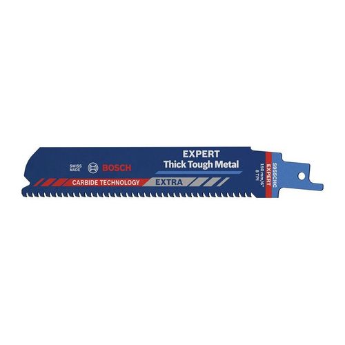 Lame de scie sabre Expert Thick Tough Metal L.150mm B.25mm TPI 8 3mm 3 Unités