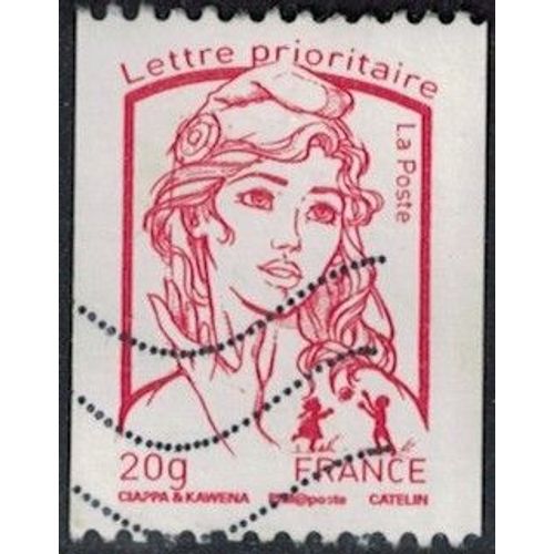 France 2013 Oblitéré Used Marianne Ciappa Et Kawena Lp 20 Gr Pour Roulette Y&t Fr 4779 Su