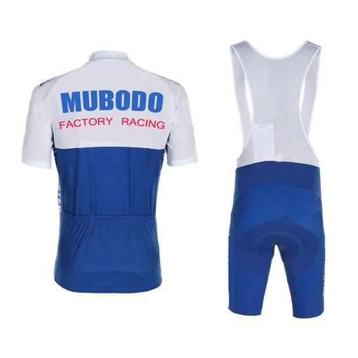 Vêtements Cyclisme Pro Homme Tenue Cycliste Manche Courte Jerseys VTT et Cuissard à Bretelle avec 9D Coussin Gel A3-XL - Sport