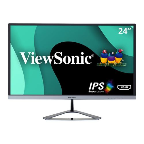 ViewSonic VX2476-smhd - Écran LED - 24" (23.8" visualisable) - 1920 x 1080 Full HD (1080p) - IPS - 250 cd/m² - 1000:1 - 4 ms - HDMI, VGA, DisplayPort - haut-parleurs - argent