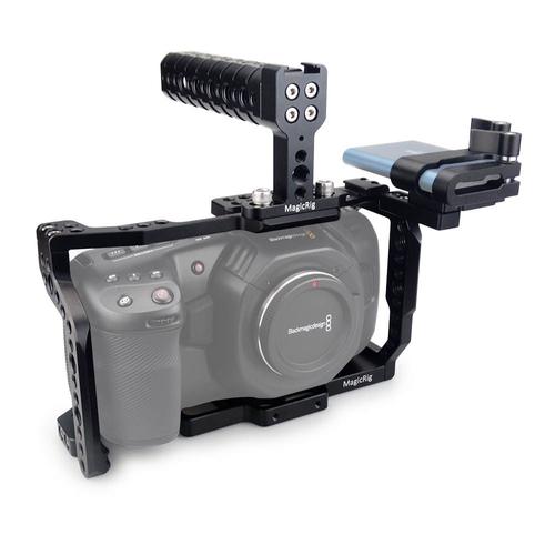 Cage de caméra Portable MAGICRIG avec poignée otan + pince de montage pour  carte SSD T5 pour caméra cinéma de poche Blackmagic BMPCC 4K & 6K - Type  M533
