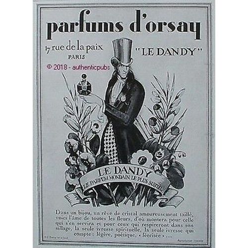 Publicite Papier Parfum D'orsay