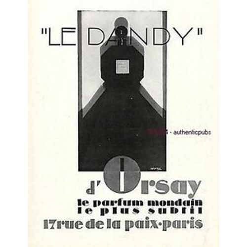 Publicite Papier Parfum D'orsay Le Dandy