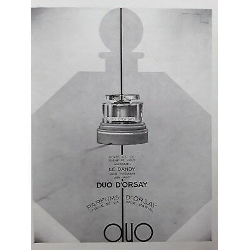 Publicite Papier Parfum Duo D'orsay