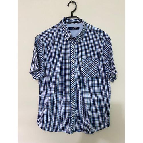 Chemise Bleu À Carreaux Ben Sherman Taille Xl