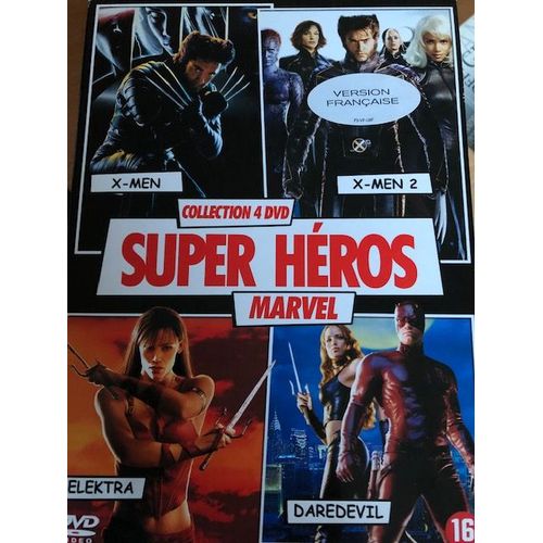 Coffret Collection 4 Dvd Super Heros Marvel (X-Men 1 & 2 - Daredevil - Elektra)