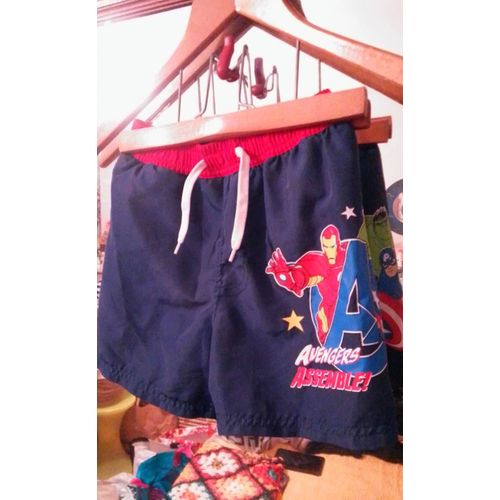Short De Bain Marine Motifs Colorés 6 Ans Marvel.