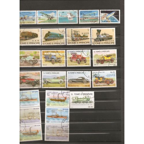 24 Timbres Oblitérés Sint Thomas Et Prince 1980 Transports