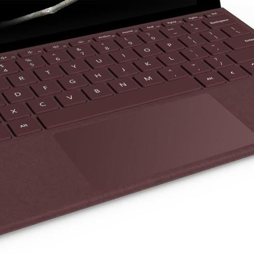 Microsoft Surface Go Signature Type Cover - Clavier - avec trackpad, accéléromètre - rétroéclairé - Français - bordeaux - pour Surface Go, Go 2