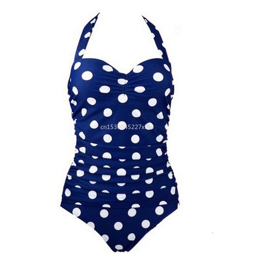 Maillot De Bain Une Pièce,Grande Taille,Rétro,À Pois,Pour Femmes,Monokini,Vêtements De Plage