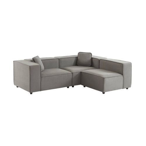 Canapé Modulable Tissu Déperlant 3 Places 2 Corners 1 Fauteuil