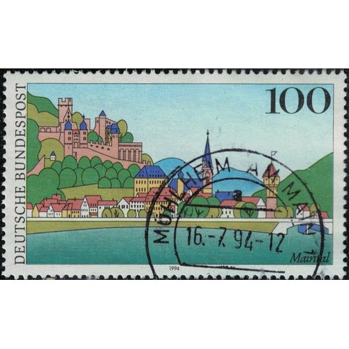 Allemagne 1994 Oblitéré Used Maintal Main Valley Vallée Vue Ville Y&t 1574 Su