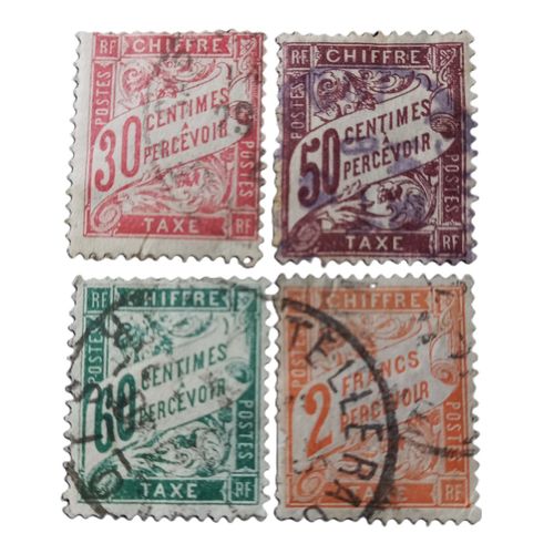 France 1893-1896 & 1910 New Design Chiffre Taxe À Percevoir - Type Duval Lot 3