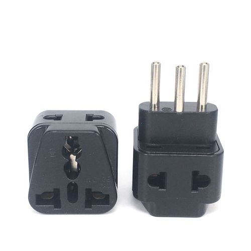 Adaptateur de voyage universel,2 en 1,prise de courant CE,prise US à EU,royaume-uni,US,ue,IL,noir/blanc,nouvelle-zélande,australie,1 pièce - Type Swiss plug-Black
