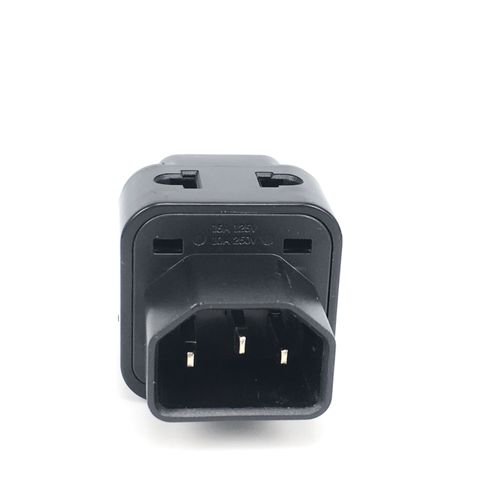 Adaptateur de voyage universel,2 en 1,prise de courant CE,prise US à EU,royaume-uni,US,ue,IL,noir/blanc,nouvelle-zélande,australie,1 pièce - Type UPS PDU socket-Black