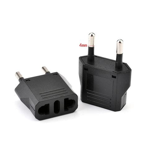 Adaptateur de prise d'alimentation universel Mini CN UK EU vers AU US,convertisseur de prise de voyage américain et européen,Russie et Corée,prise Snap10A,4.0mm,4.8m - Type Black EU 4.0MM-Mini plug